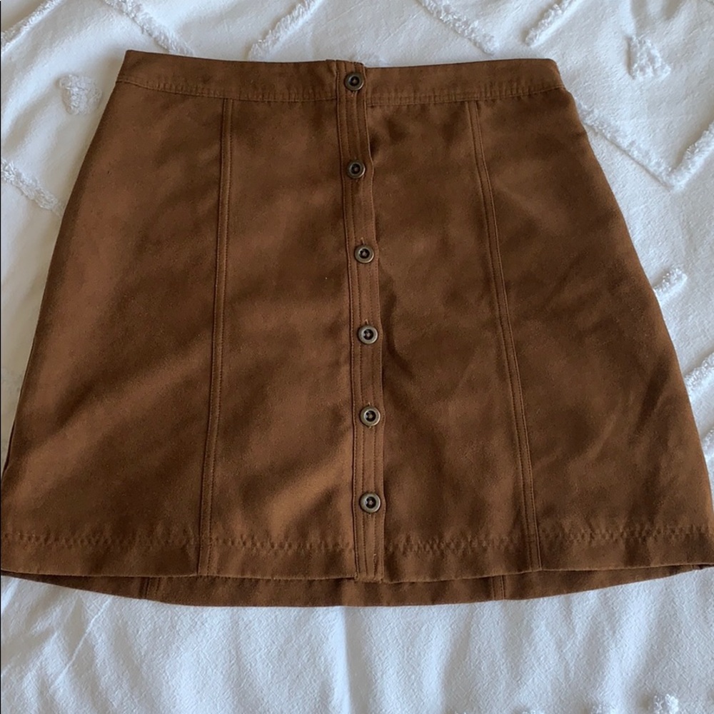 vegan suede mini skirt
